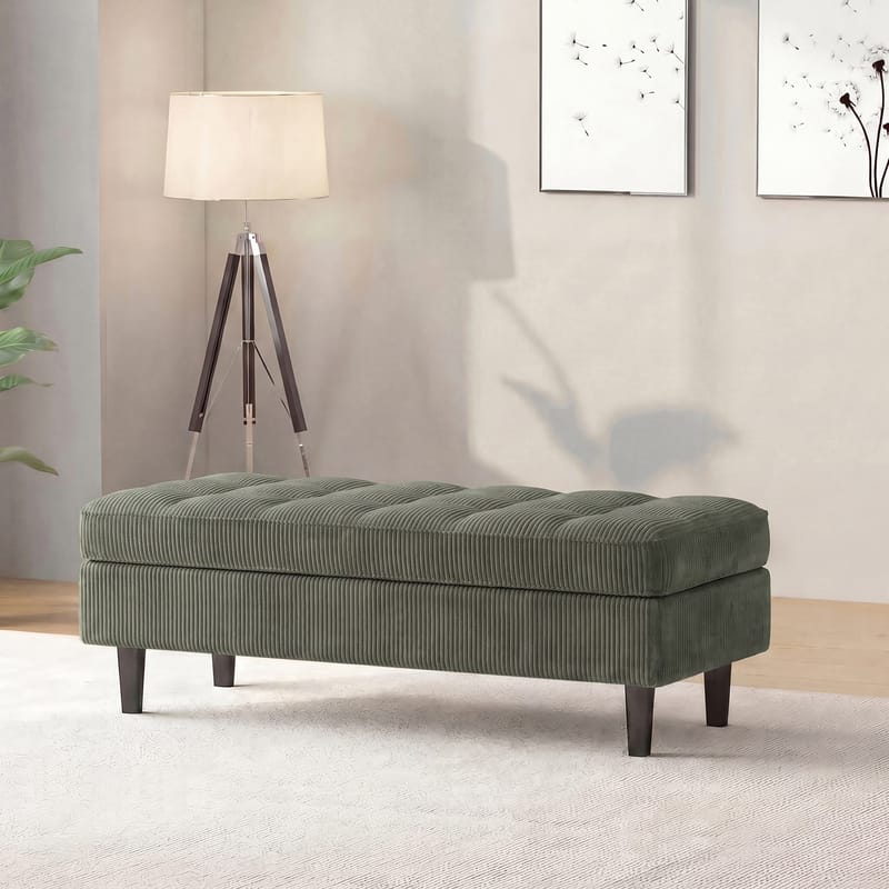Lindhus Fotpall 120 cm i manchester - grön - Möbler - Stolar & fåtöljer - Pall & puff - Sittpuff