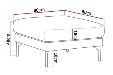 Menard Tyg Fotpall 87 cm Bred - Brun - Möbler - Stolar & fåtöljer - Pall & puff - Fotpall