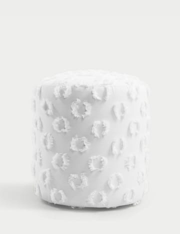 Meric Sittpuff 40 cm Rund - Vit - Möbler - Stolar & fåtöljer - Pall & puff - Sittpuff