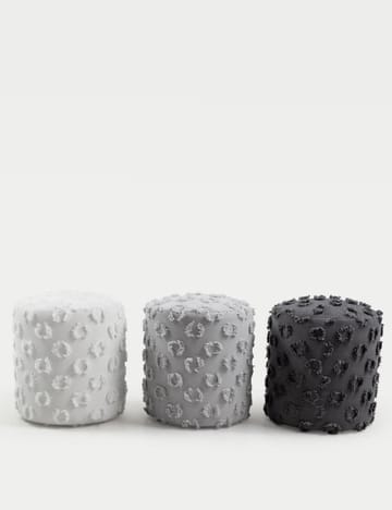 Meric Sittpuff 40 cm Rund - Vit - Möbler - Stolar & fåtöljer - Pall & puff - Sittpuff