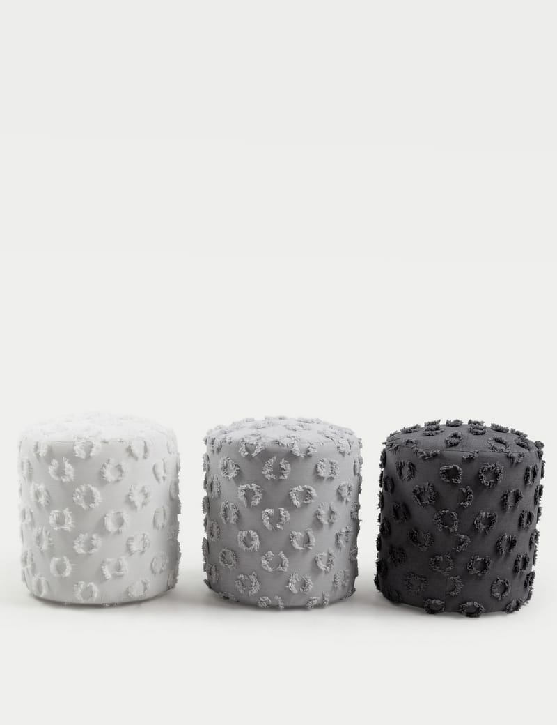 Meric Sittpuff 40 cm Rund - Vit - Möbler - Stolar & fåtöljer - Pall & puff - Sittpuff