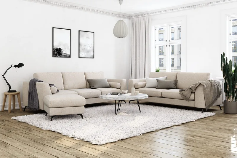 Ocean Lyx Fotpall - Beige - Möbler - Stolar & fåtöljer - Pall & puff - Fotpall