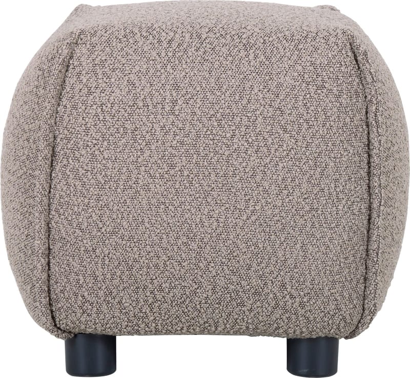 Pall 48x48 cm i mörkbeige bouclè - Gråbrun - Möbler - Stolar & fåtöljer - Pall & puff - Sittpuff