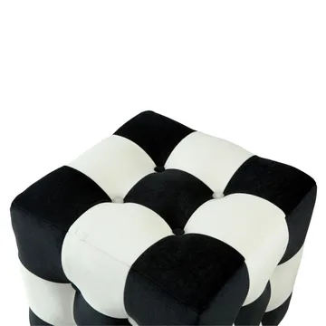 Peticire Sittpuff 42 cm - Svart/Vit - Möbler - Stolar & fåtöljer - Pall & puff - Sittpuff