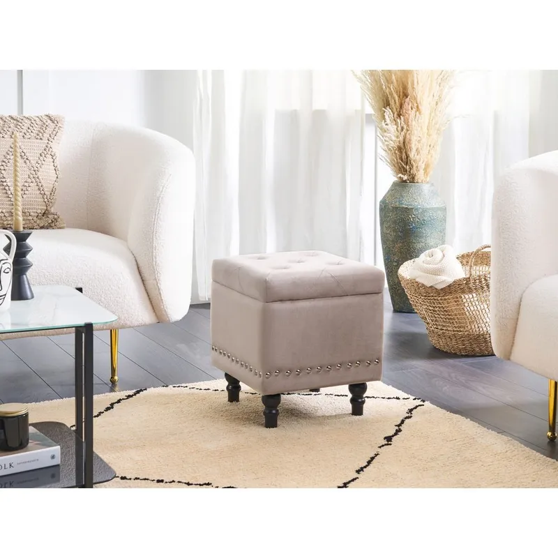 Puff Loretto - Beige - Möbler - Stolar & fåtöljer - Pall & puff - Sittpuff