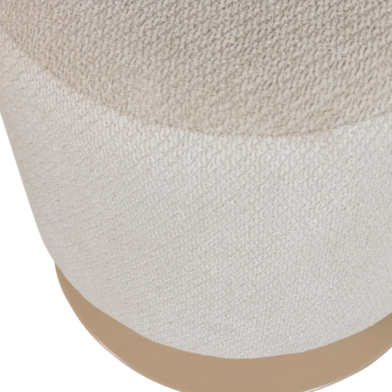 Puff med snurrfot Islen 39 cm Rund - Beige - Möbler - Stolar & fåtöljer - Pall & puff - Sittpuff