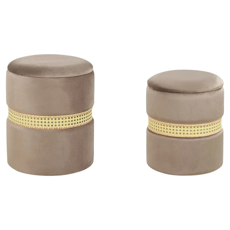 Puff Medford 2-pack, Grå