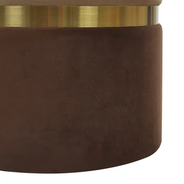 Puff Wichita 2-pack - Brun, Guld - Möbler - Stolar & fåtöljer - Pall & puff - Sittpuff