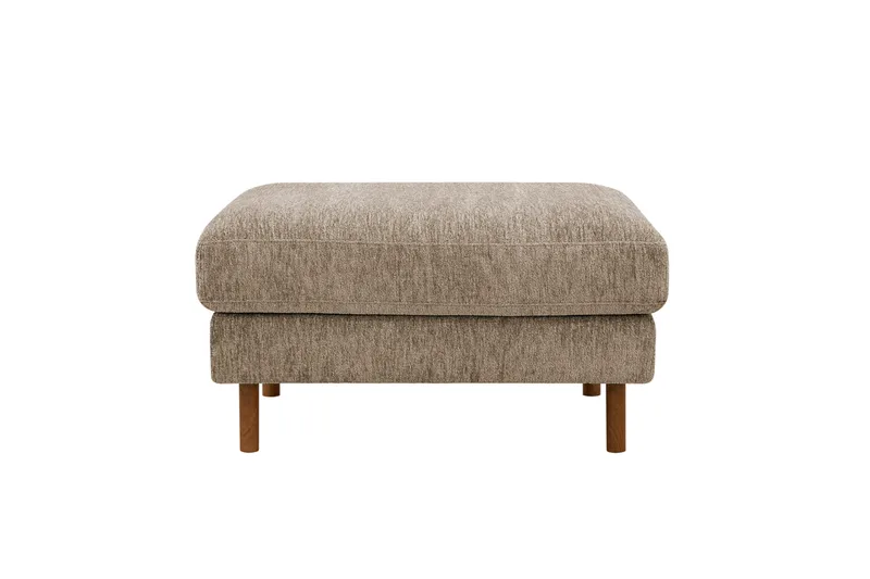 Scandi Fotpall i Chenille - Mörkbeige - Möbler - Stolar & fåtöljer - Pall & puff - Fotpall
