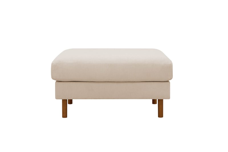 Scandi Fotpall i Manchester - Beige - Möbler - Stolar & fåtöljer - Pall & puff - Fotpall