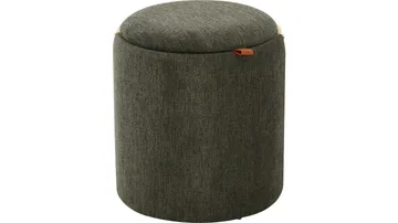 Serano Puff med trähandtag 40 cm Rund - Grön - Möbler - Stolar & fåtöljer - Pall & puff - Sittpuff