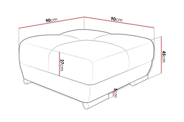 Simerly Fotpall 90 cm - Ljusgrå - Möbler - Stolar & fåtöljer - Pall & puff - Fotpall