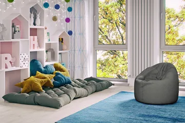 Arvind Sittpuff 120 cm - Mörkgrå - Möbler - Stolar & fåtöljer - Pall & puff - Sittpuff