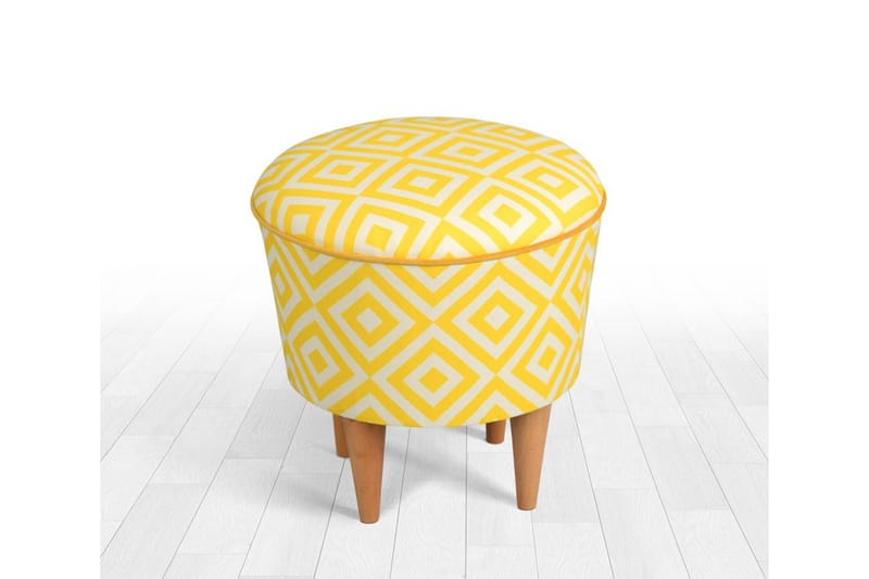 Bordentown Sittpuff 42 cm - Gul - Möbler - Stolar & fåtöljer - Pall & puff - Sittpuff