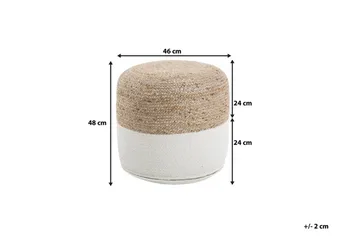 Dalama Sittpuff 46 cm - Beige - Möbler - Stolar & fåtöljer - Pall & puff - Sittpuff