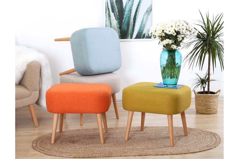 Demopolis Sittpuff 50 cm - Grå - Möbler - Stolar & fåtöljer - Pall & puff - Sittpuff