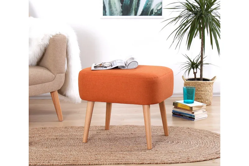 Demopolis Sittpuff 50 cm - Orange - Möbler - Stolar & fåtöljer - Pall & puff - Sittpuff