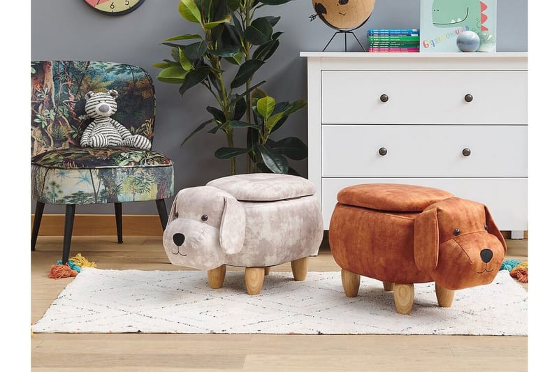 Doggy Sittpuff med Förvaring - Beige - Möbler - Stolar & fåtöljer - Pall & puff - Sittpuff