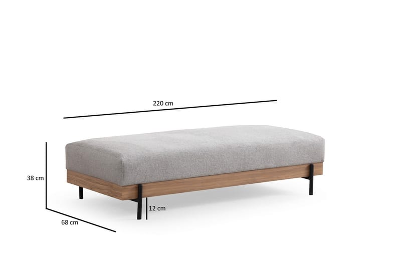 Eti Sittpuff 68 cm - Grå - Möbler - Stolar & fåtöljer - Pall & puff - Sittpuff