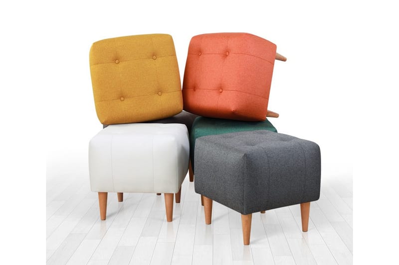 Grants Sittpuff 43 cm - Beige - Möbler - Stolar & fåtöljer - Pall & puff - Sittpuff