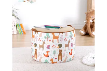 Lachine Barnsittpuff - Beige/Vit - Möbler - Stolar & fåtöljer - Pall & puff - Sittpuff