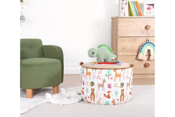 Lachine Barnsittpuff - Beige/Vit - Möbler - Stolar & fåtöljer - Pall & puff - Sittpuff