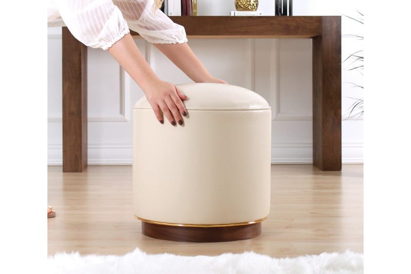 Lackawanna Sittpuff 42 cm - Ljusbeige - Möbler - Stolar & fåtöljer - Pall & puff - Sittpuff