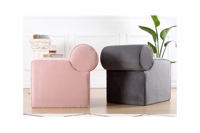 Linburg Sittpuff 45 cm - Grå - Möbler - Stolar & fåtöljer - Pall & puff - Sittpuff