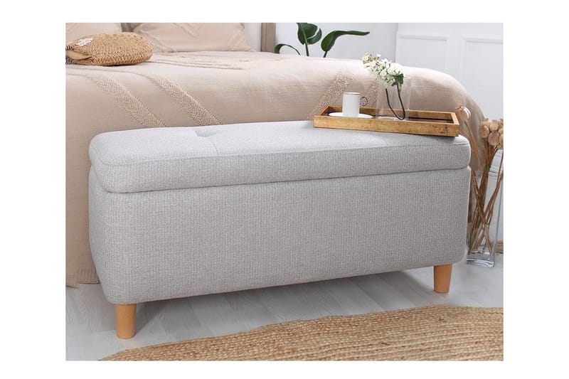 Mansi Sittpuff 100 cm - Ljusgrå - Möbler - Stolar & fåtöljer - Pall & puff - Sittpuff