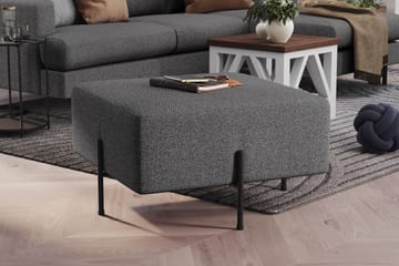 Menard Compact Sittpuff 70 cm Kvadratisk - Mörkgrå - Möbler - Stolar & fåtöljer - Pall & puff - Sittpuff