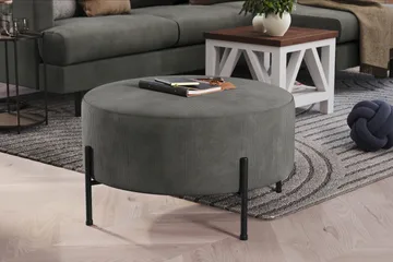 Menard Compact Sittpuff Rund 70 cm - Grå - Möbler - Stolar & fåtöljer - Pall & puff - Sittpuff