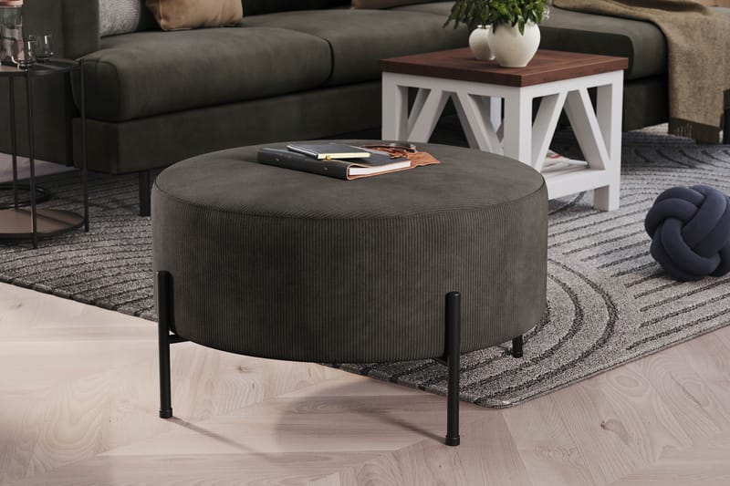 Menard Compact Sittpuff Rund 70 cm - Mörkgrå - Möbler - Stolar & fåtöljer - Pall & puff - Sittpuff
