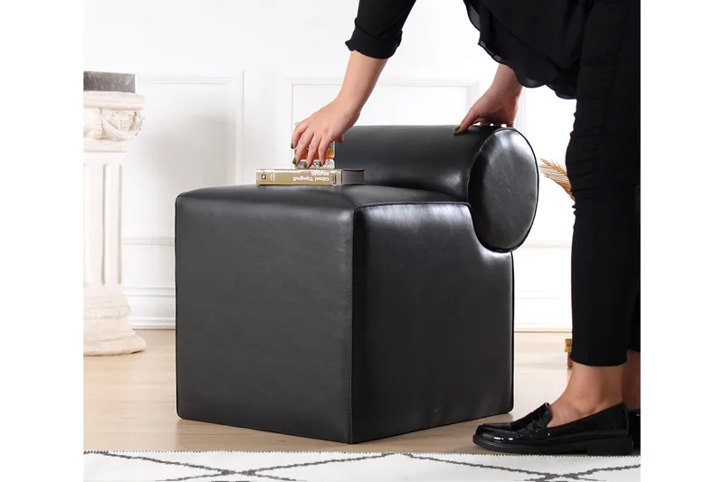 Nahar Sittpuff 45 cm - Svart - Möbler - Stolar & fåtöljer - Pall & puff - Sittpuff