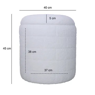Navik Förvaringspall 40x40x45 cm med avtagbart lock - vit - Möbler - Stolar & fåtöljer - Pall & puff - Sittpuff