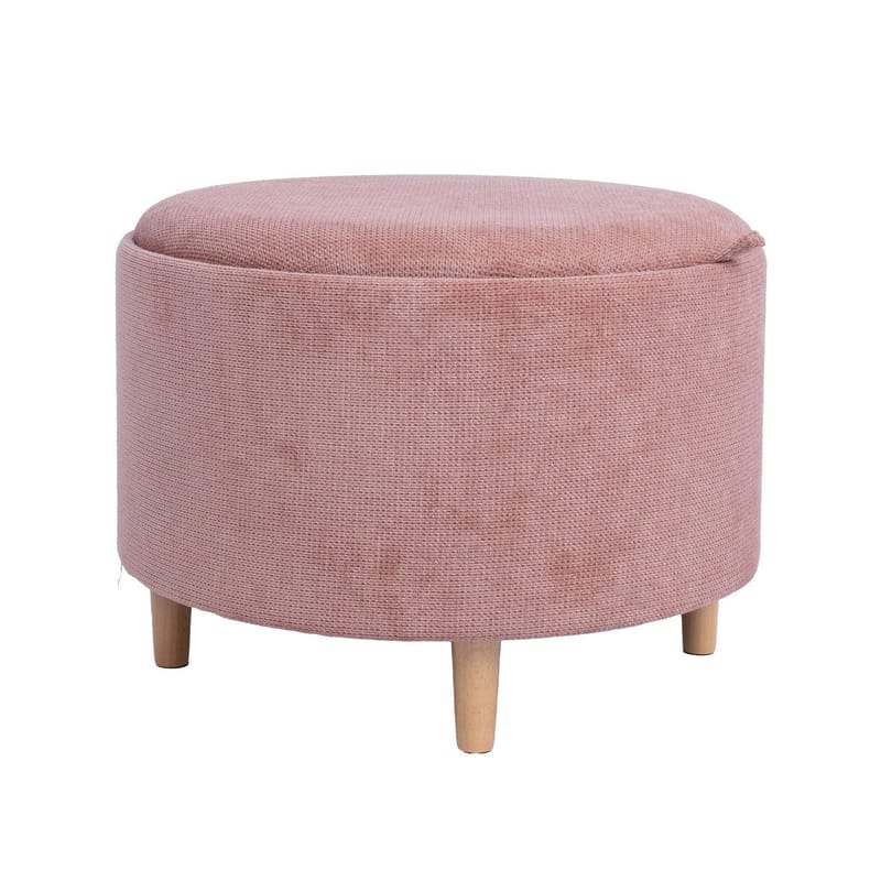 Ottoman/bord Hiro med förvaring och bricka 56x42,5 cm - Rosa - Möbler - Stolar & fåtöljer - Pall & puff - Sittpuff - Sittpuff med förvaring