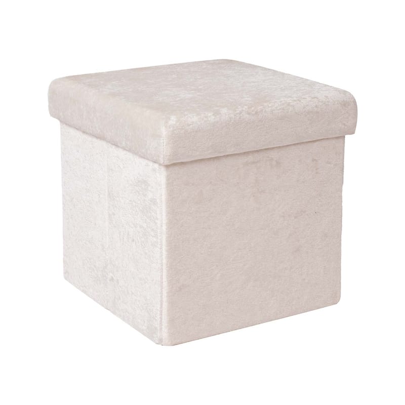 Pall Jesse med förvaring 30x30x30 cm, Vit