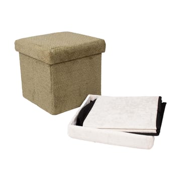 Pall Jesse med förvaring 30x30x30 cm - Vit - Möbler - Stolar & fåtöljer - Pall & puff - Sittpuff - Sittpuff med förvaring