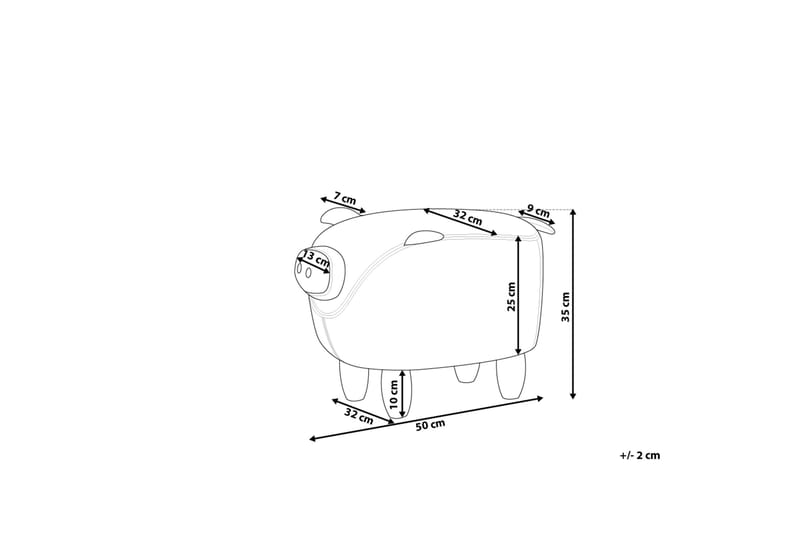 Piggy Sittpuff 50 cm - Gul - Möbler - Stolar & fåtöljer - Pall & puff - Sittpuff