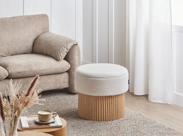 Puff Richey - Off-White - Möbler - Stolar & fåtöljer - Pall & puff - Sittpuff - Sittpuff med förvaring