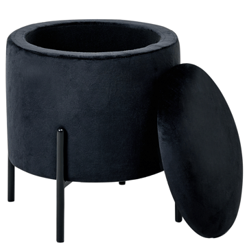 Puff Wenona - Svart - Möbler - Stolar & fåtöljer - Pall & puff - Sittpuff - Sittpuff med förvaring
