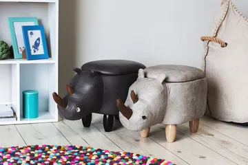 Rhino Sittpuff 60 cm - Grå - Möbler - Stolar & fåtöljer - Pall & puff - Sittpuff