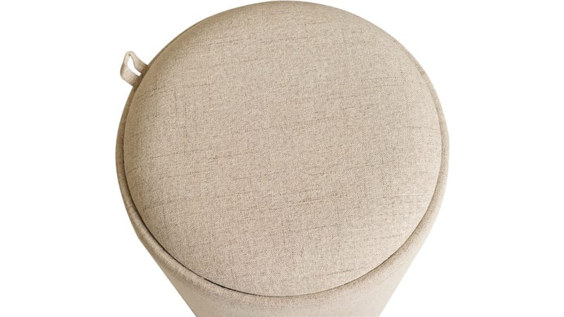 Velmira Puff 2 delar 39 cm Rund - Beige - Möbler - Stolar & fåtöljer - Pall & puff - Sittpuff - Sittpuff med förvaring