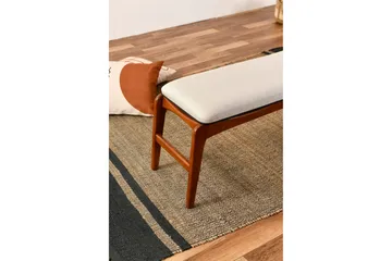 Touch Sittpall 120 cm - Valnöt/Cream - Möbler - Stolar & fåtöljer - Pall & puff - Fotpall - Bäddbar fotpall