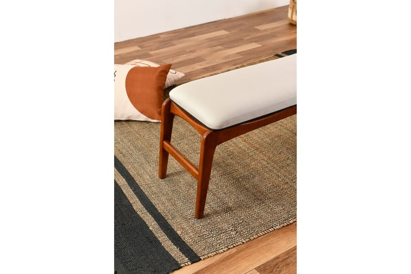 Touch Sittpall 120 cm - Valnöt/Cream - Möbler - Stolar & fåtöljer - Pall & puff - Fotpall - Bäddbar fotpall
