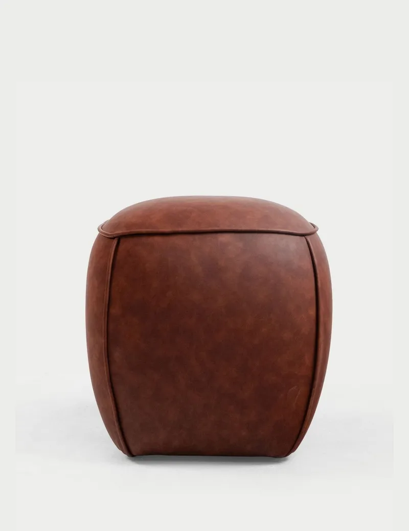 Valnor Sittpuff 40 cm Konstläder - Brun - Möbler - Stolar & fåtöljer - Pall & puff - Sittpuff