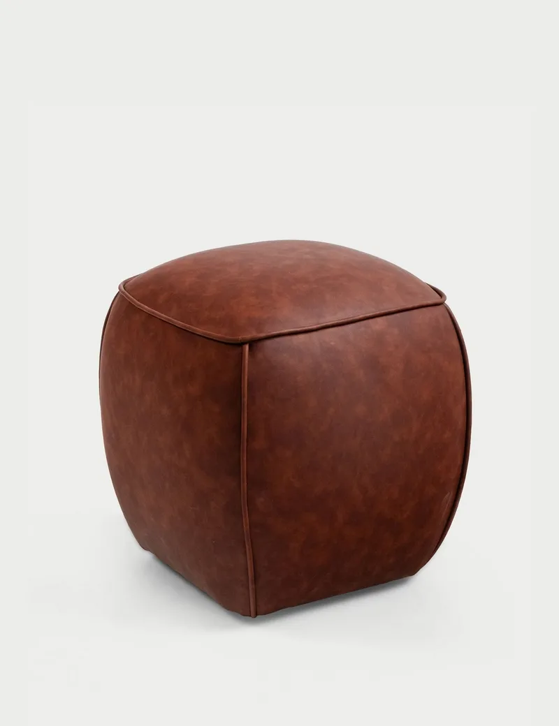 Valnor Sittpuff 40 cm Konstläder - Brun - Möbler - Stolar & fåtöljer - Pall & puff - Sittpuff