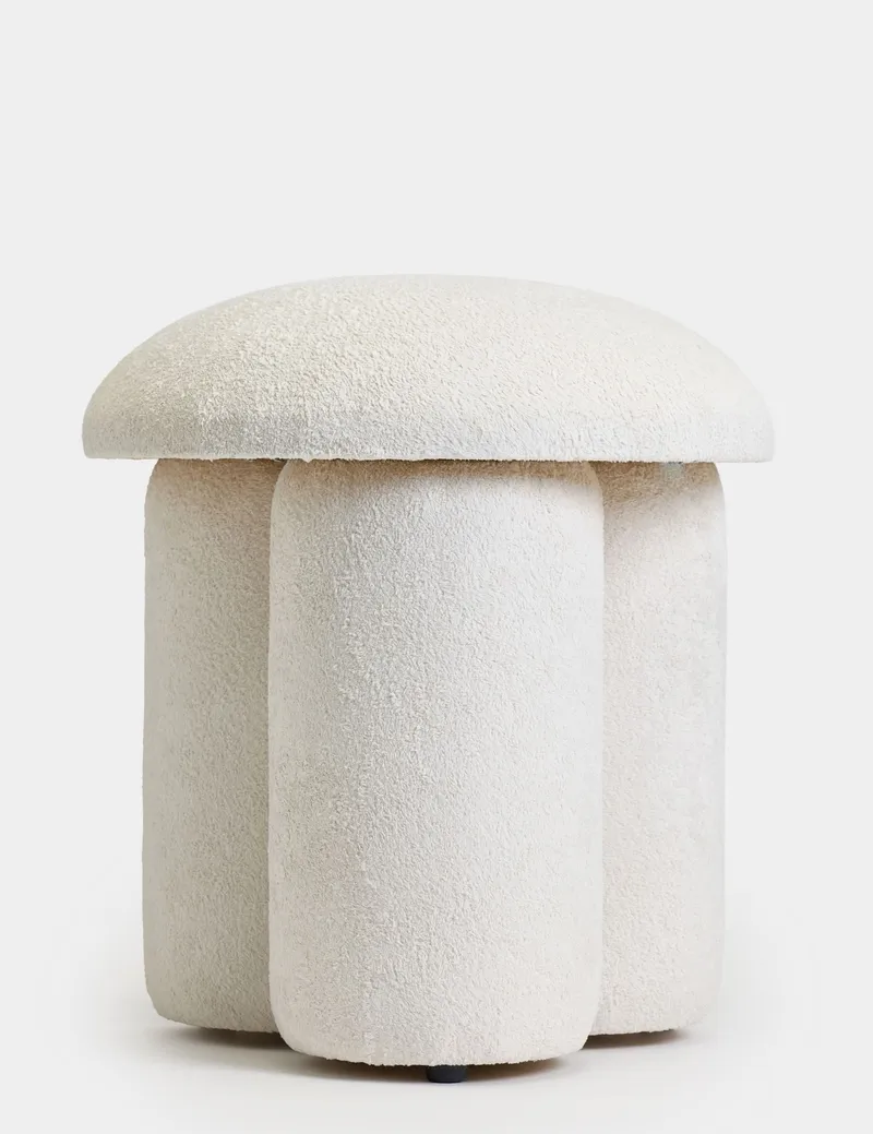 Vynor Sittpuff 45 cm Rund - Vit - Möbler - Stolar & fåtöljer - Pall & puff - Sittpuff