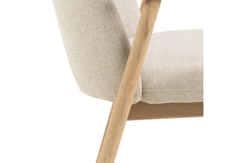Reciclar Matstol i Bouclé med armstöd i ek trä - Beige - Möbler - Stolar & fåtöljer - Matstol & köksstol