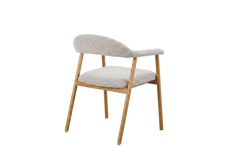 Ronja Matstol i metall med tygsits - Beige/Ek - Möbler - Stolar & fåtöljer - Matstol & köksstol