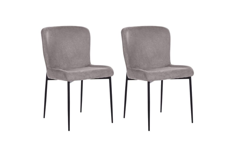 Set med 2 matstolar Ada - Mörkgrå, svart - Möbler - Stolar & fåtöljer - Matstol & köksstol